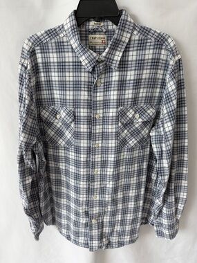 Chaps Denim Men's Blue Plaid Button-Down Shirt